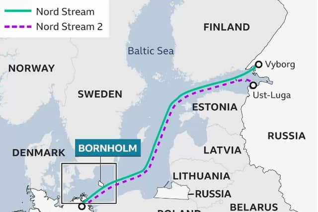 The first three leaks were discovered off the Swedish coast, close to the Danish island Bornholm.