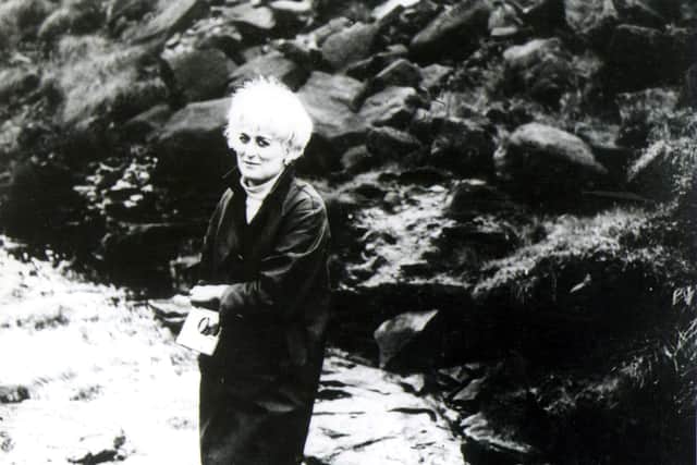 In this undated handout photo supplied by the Greater Manchester Police, Myra Hindley is seen photographed by Ian Brady at an unknown location.