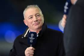 Former Rangers and Scotland striker Ally McCoist on BT television punditry duty