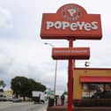 A Popeyes restaurant is seen on February 21, 2017 in Miami, Florida. 