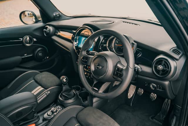 The Shadow Edition enhances the Mini’s premium interior