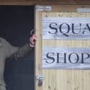 Jeremy Clarkson outside his Diddly Squat farm shop in Chipping Norton, Oxfordshire. 