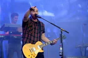 Mark Sheehan of The Script performs on the stage at the Moon and Stars Festival on July 15, 2018 in Locarno, Switzerland.  (Photo by Pier Marco Tacca/Redferns)