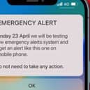 An emergency alert will be sent across UK on 23 April. Picture: Cabinet Office