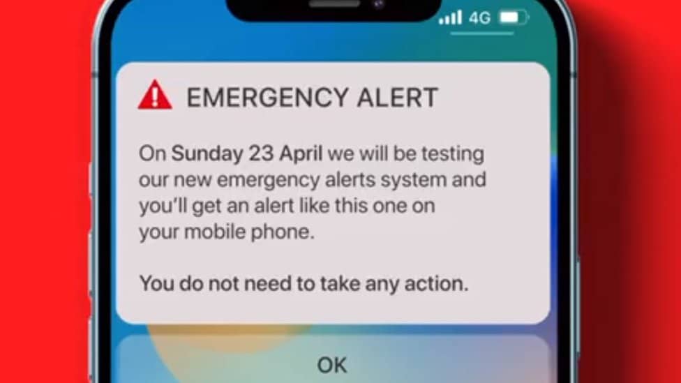 An emergency alert will be sent across UK on 23 April. Picture: Cabinet Office