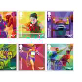 The eight stamps issued by Royal Mail to commemorate the Commonwealth Games 2022. Picture: Royal Mail handout
