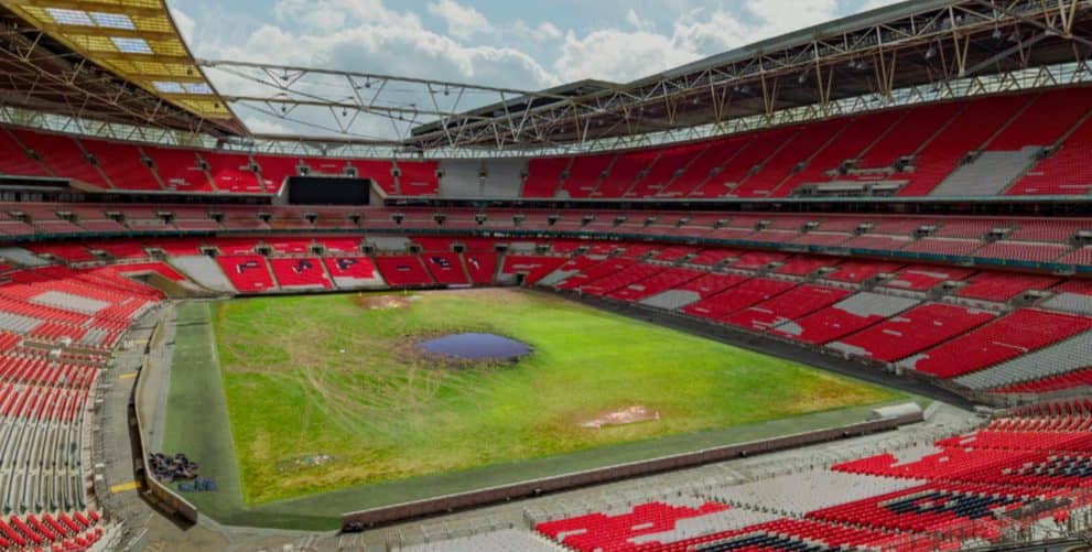 How Wembley Stadium would look with grassroots funding (photo: Greene King)