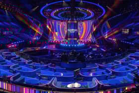 The Eurovision stage. Image: BBC