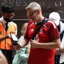 Fans scan their NHS Covid Pass to gain entry during the 2nd One Day International match between England and Sri Lanka (Getty Images)