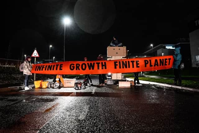 Extinction Rebellion were blockading 13 Amazon sites across the UK.