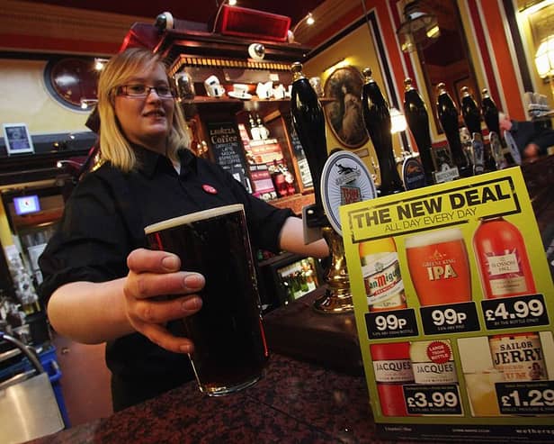 Wetherspoons 99p pints: pub chain will slash drink prices in November - with some beers costing under £1 (Photo by Matt Cardy/Getty Images)