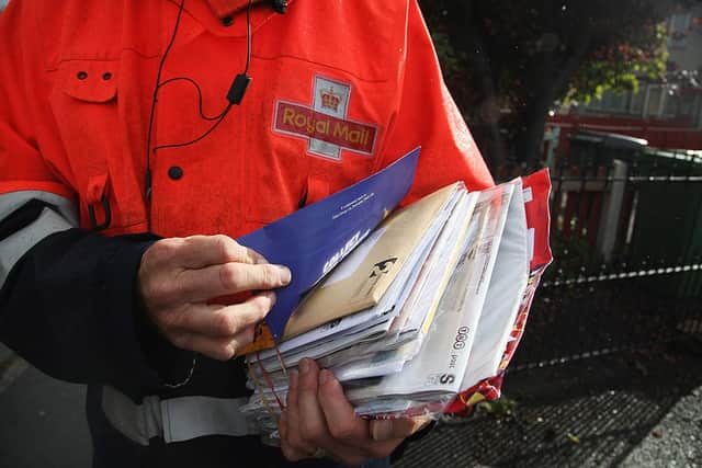 Royal Mail is warning of disruption to postal services in 12 UK areas (Photo: Getty Images)