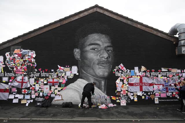 Fans wrote the words “hero” and “Marcus for Prime Minister” (Photo: Getty Images)