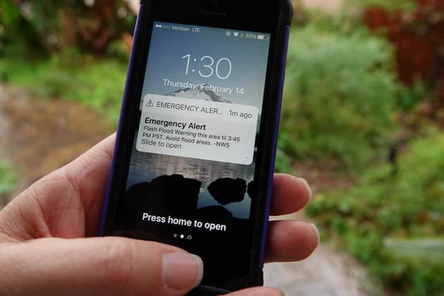 The alerts will be sent to some Android devices between 1pm and 2pm today (Photo: Shutterstock)