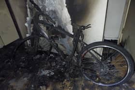 An e-bike owner has been left terrified after his scooter randomly burst into flames 