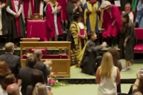  A man has been accused of being ‘selfish’ for proposing to girlfriend at a graduation ceremony. 