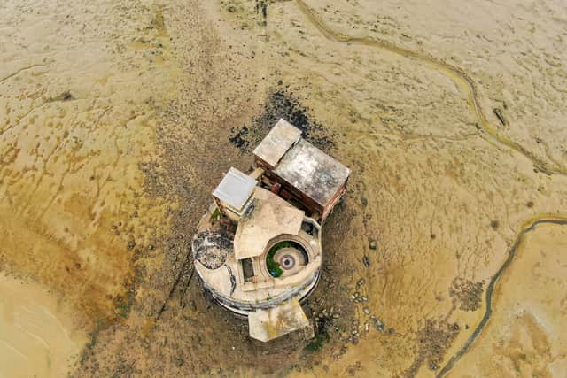 No1 The Thames, a 168-year-old gun tower, in the mouth of the River Thames in Kent (SWNS)