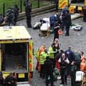 The scene at the Palace of Westminster after the attack in March 2017, which lasted 82 seconds.
Photograph: Stefan Rousseau/PA