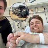 Zak Nelson, 28, and Elliot Griffiths, 26 got engaged in their hospital beds after nurses reunited them in intensive care.