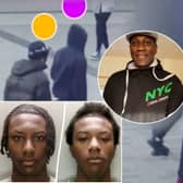 Nero and Nevardo McLean (left) have been jailed for the murder of Junior Osborne, 50 (inset), after being caught on CCTV.