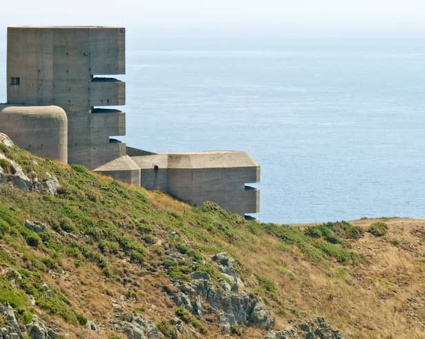 German Observation Tower on south coast cliffs, Guernsey
