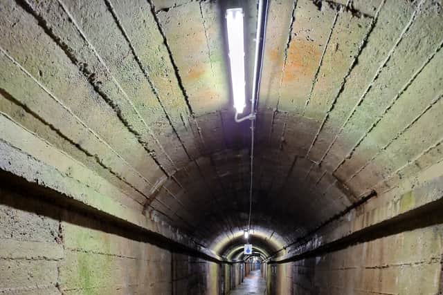 One of the tunnels in the German Underground Hospital