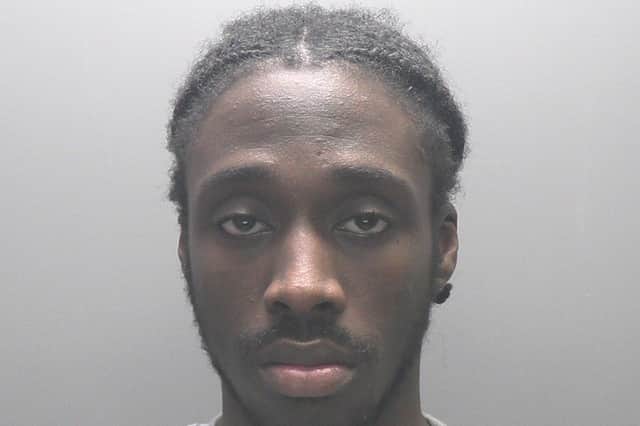 Shakai Parchment threw a 'Rambo' knife from his waistband while being chased by police.