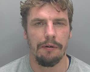 Nathan Smith, 33, of Old North Road, Whaddon, was sentenced to five years and ten months in prison after pleading guilty to aggravated burglary, possession of an offensive weapon and three counts of criminal damage.