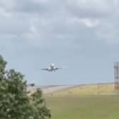 The Jet2 flight abandons its landing at Leeds Bradford Airport.