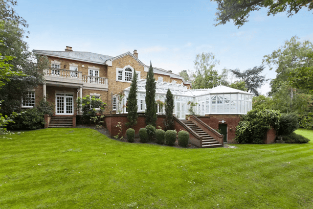 This sprawling Surrey mansion gives Bridgerton country house vibes with a drawing room and first-floor library