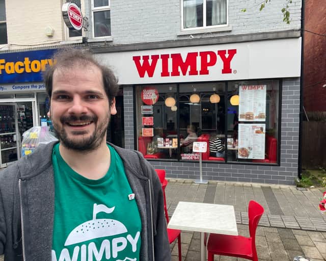 Anthony Zupnik at the Wimpy in Huddersfield.