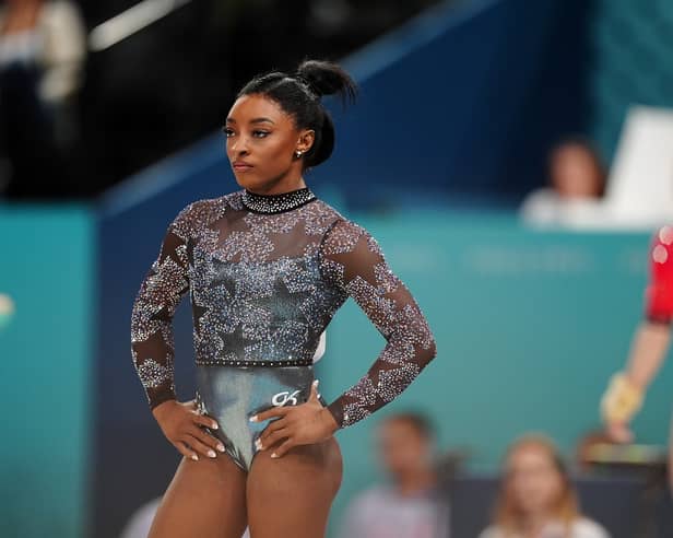 Take inspiration from Simone Biles dazzling gymnastics outfits for your summer swimwear