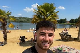 Callum Ryan at London's secret beach.