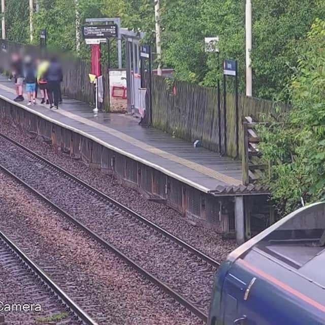 The shocking footage has prompted a warning from Network Rail.