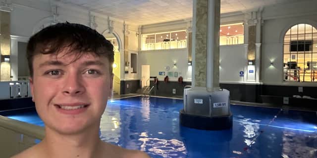 George Redfern at a spa in London.