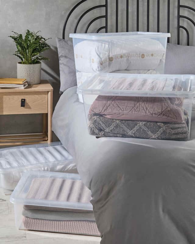 Premier storage boxes in various sizes at Aldi
