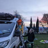 Bex Elliott and son Ronnie on their travels with their campervan.