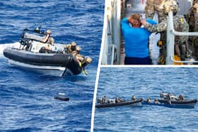 Royal Navy seizes £40m of cocaine from speed boat in drugs bust.
