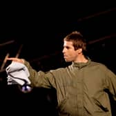 British singer Liam Gallagher of music band Oasis performs on a stage on July 3, 2009. Photo: NANNA KREUTZMANN-/SCANPIX/AFP via Getty Images