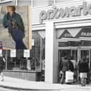 First Primark store in Britain and an advert for it (R). Photo: Primark