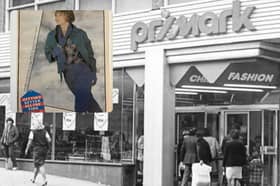 First Primark store in Britain and an advert for it (R). Photo: Primark