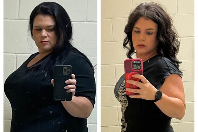 Laci Gilbert has lost more than six stone with the Simple app