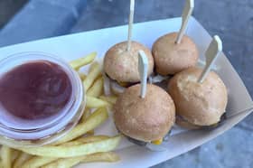 I had a tiny burger (okay four) in Yerevan, Armenia. Photo: Matthew Mohan-Hickson
