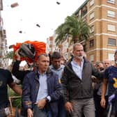 The King and Queen of Spain were pelted with mud while visiting the flood-hit town Valencia. (Photo: AFP via Getty Images)