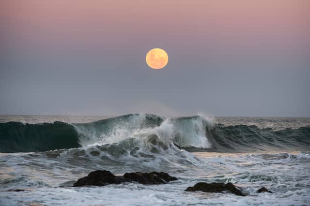 The supermoon, called Beaver Moon, rises in the UK at around 3.30pm GMT.