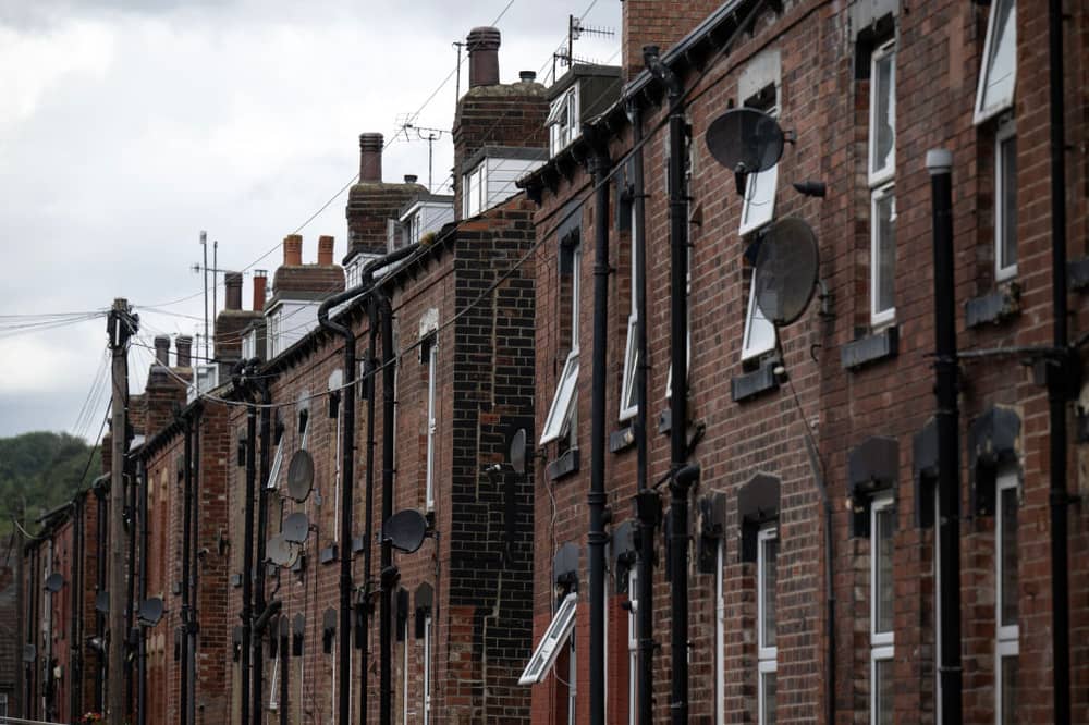 A row of terraced houses.