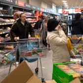 Shoppers in an Aldi supermarket in March 2020 (Photo: Dan Kitwood/Getty Images)