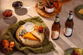 The board is coated in grains left over from the brewing process and is sourced from a dairy local to the brewery in the Italian Alps