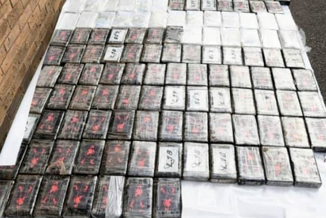 Recovered drugs.  Two drugs smugglers who attempted to import cocaine with a street value of £42 million into the UK on a small boat have been jailed.