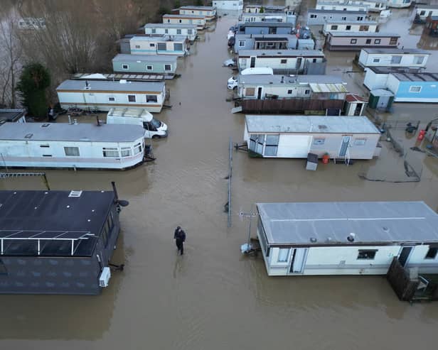 View of the flooding at Proctor's Pleasure Park near Barrow upon Soar, Leicestershire.